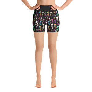 Fungus Among Us (Black Waistband) Yoga Shorts