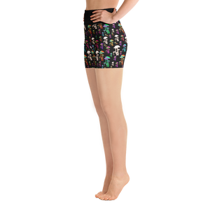 Fungus Among Us (Black Waistband) Yoga Shorts