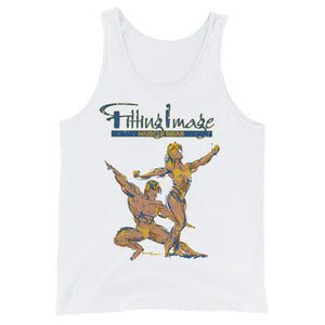 Fitting Image Couple Logo (Blue/Yellow) Unisex Tank