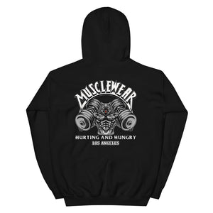 Musclewear LA (White) Unisex Heavyweight Hoodie
