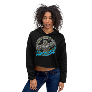 Beastmode (Blue) Women's Cropped Hoodie