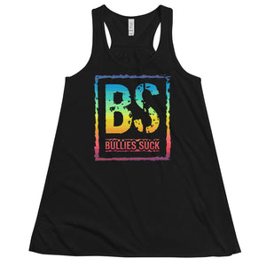 Bullies Suck Rainbow Women's Flowy Racerback Tank
