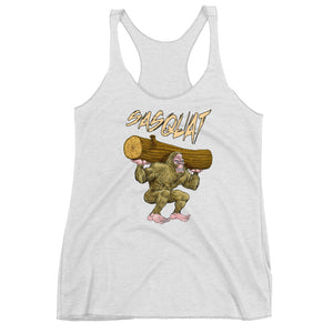 Sasquat Toon Women's Triblend Racerback Tank