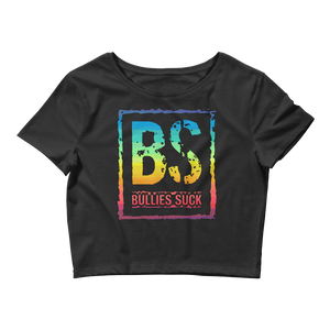 Bullies Suck Rainbow Women’s Crop Tee