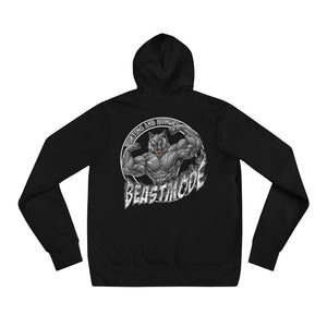 Beastmode (White) Unisex Fleece Hoodie