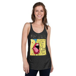 Say What You Mean Women's Triblend Racerback Tank