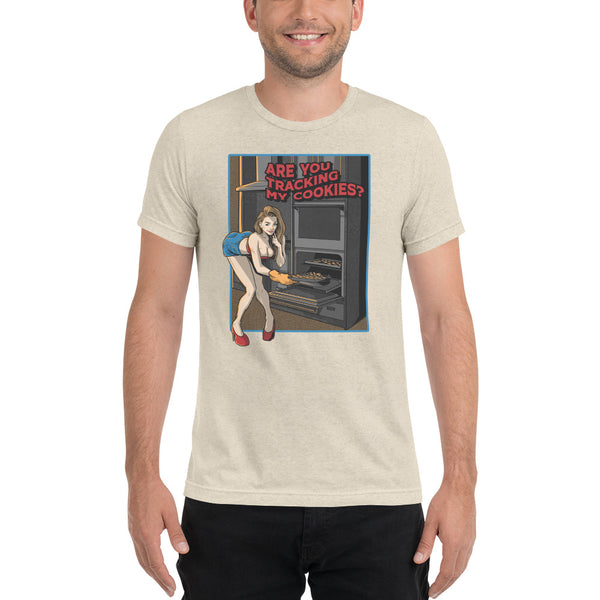 Tracking My Cookies 1 Unisex Triblend Tee Fitting Image Designs