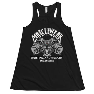 Musclewear LA (White) Women's Flowy Racerback Tank