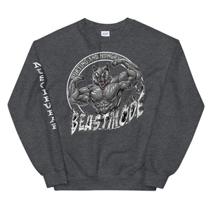 Beastmode (White) Unisex Sweatshirt