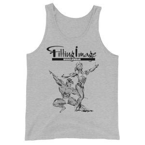 Fitting Image Couple Logo (B/W) Unisex Tank