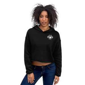 Musclewear LA (White) Women's Cropped Hoodie