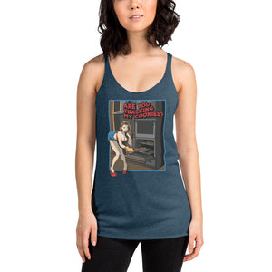 Tracking My Cookies #1 Women's Triblend Racerback Tank