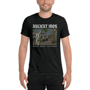 Ancient Iron Muscle Beach Unisex Triblend Tee