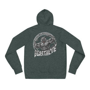 Beastmode (White) Unisex Fleece Hoodie