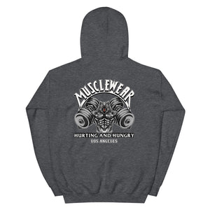 Musclewear LA (White) Unisex Heavyweight Hoodie