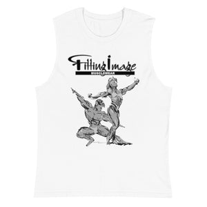 Fitting Image Couple Logo (B/W) Unisex Muscle Shirt