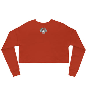 Beastmode (White) Women's Cropped Sweatshirt