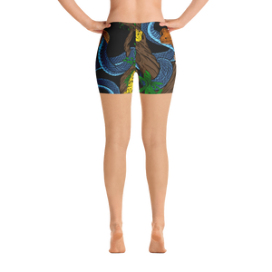 Rainforest Blue Snake Shorts