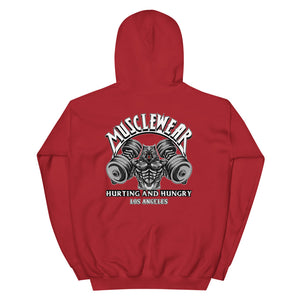 Musclewear LA (White) Unisex Heavyweight Hoodie