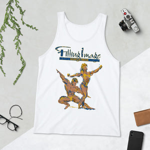 Fitting Image Couple Logo (Blue/Yellow) Unisex Tank