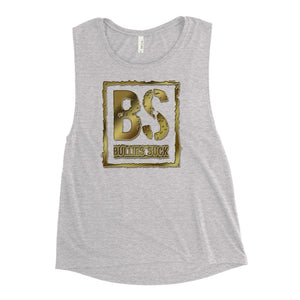 Bullies Suck Golden Women's Muscle Tank