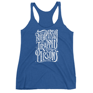 Just a Rich Person Women's Triblend Racerback Tank