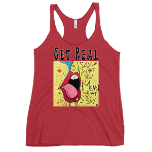 Say What You Mean Women's Triblend Racerback Tank