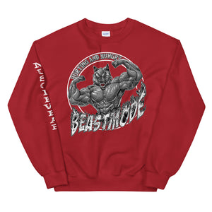 Beastmode (White) Unisex Sweatshirt