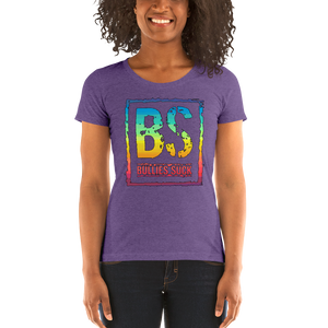 Bullies Suck Rainbow Women's Triblend Tee