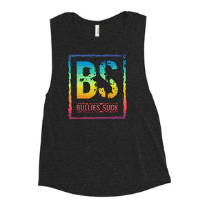 Bullies Suck Rainbow Women's Muscle Tank