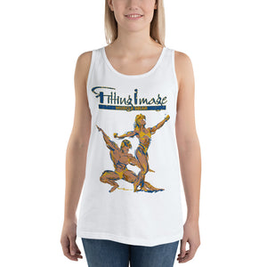 Fitting Image Couple Logo (Blue/Yellow) Unisex Tank