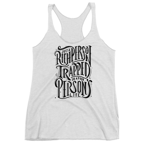 Just a Rich Person Women's Triblend Racerback Tank