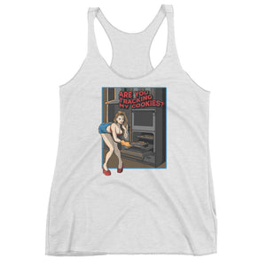 Tracking My Cookies #1 Women's Triblend Racerback Tank