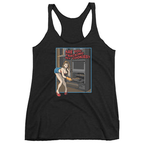 Tracking My Cookies #1 Women's Triblend Racerback Tank