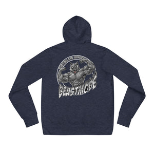 Beastmode (White) Unisex Fleece Hoodie