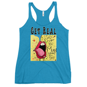 Say What You Mean Women's Triblend Racerback Tank