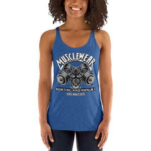 Musclewear LA (White) Women's Triblend Racerback Tank