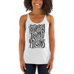 Just a Rich Person Women's Triblend Racerback Tank