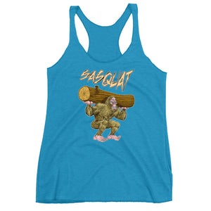 Sasquat Toon Women's Triblend Racerback Tank