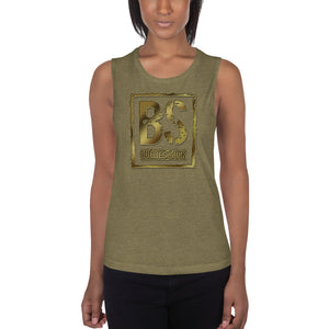 Bullies Suck Golden Women's Muscle Tank