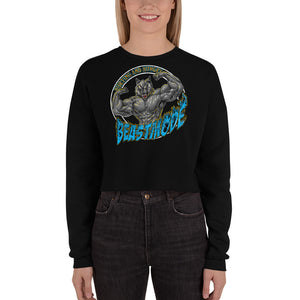 Beastmode (Blue) Women's Cropped Sweatshirt