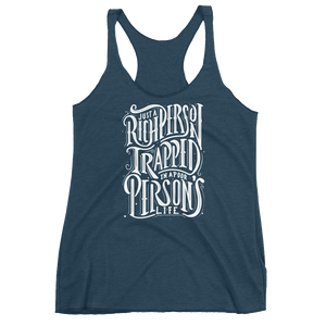 Just a Rich Person Women's Triblend Racerback Tank