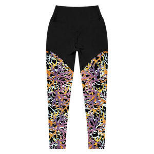 Coral Compression Sports Leggings (Black)
