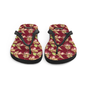 Rothschild Orchid Flip-Flops (Burgundy)