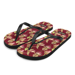 Rothschild Orchid Flip-Flops (Burgundy)