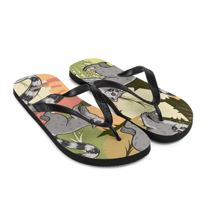 Crazy Lemur Flip-Flops